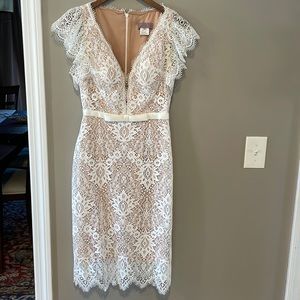 Jovani white lace dress